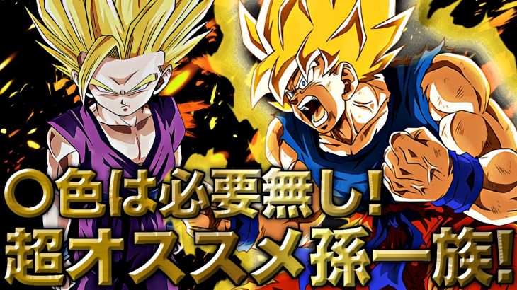 世界最強の孫一族編成教えます！あの色は必要ありませんでした！【ドラゴンボールレジェンズ】【DRAGONBALL LEGENDS】