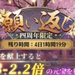 【放置少女】四周年限定『願い返し』7:00～
