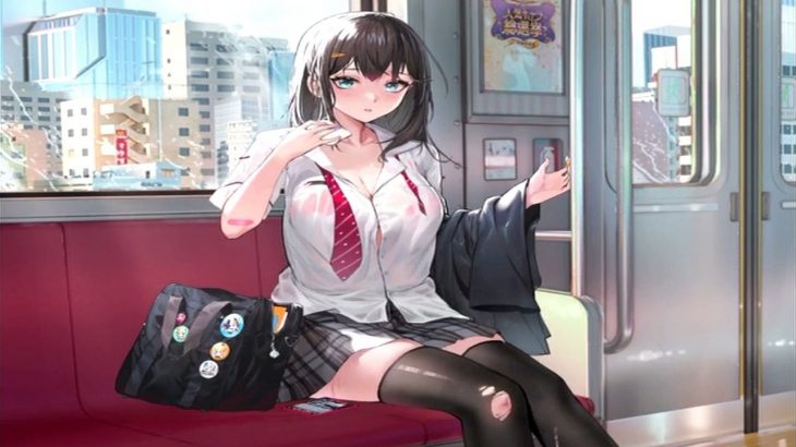 何とも言えないセクシーな表情のJK美女＜放置少女＞