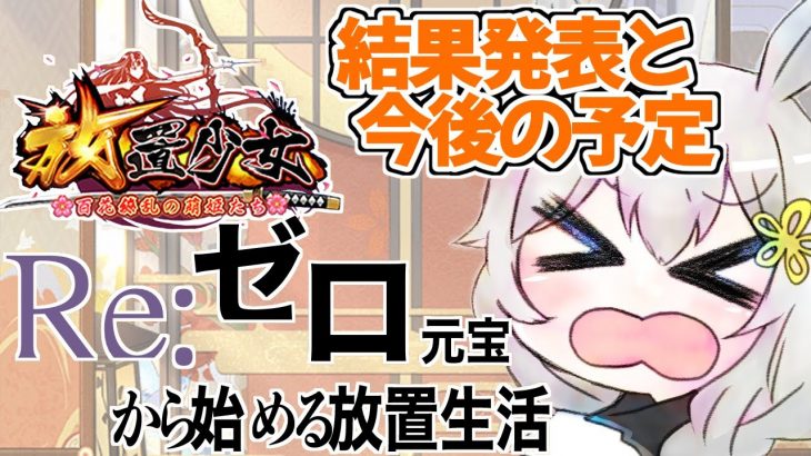 【放置少女】Re:ゼロ元宝企画の結果発表とその後について
