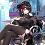黒衣装の巨乳セクシーお姉さん＜放置少女＞