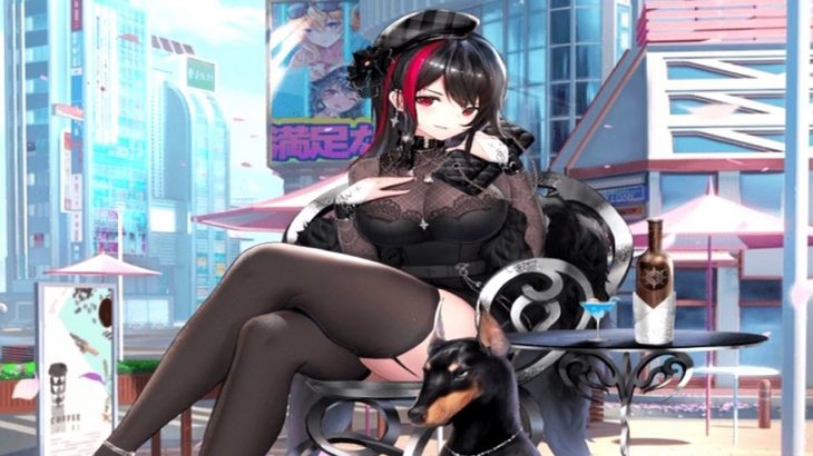 黒衣装の巨乳セクシーお姉さん＜放置少女＞