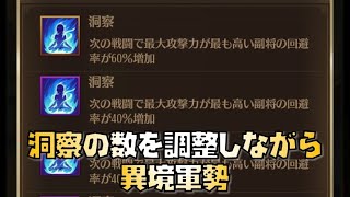 【放置少女】異境軍勢 洞察の数を調整しながらチャレンジしてみた