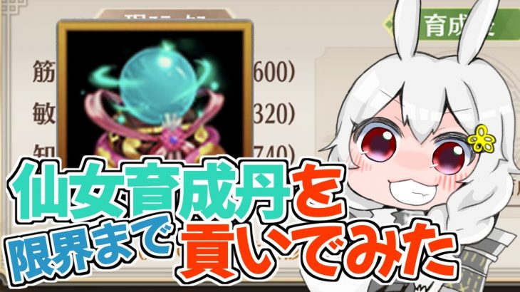 【放置少女】ほぼ育成カンスト状態の公孫サンに仙女育成丹を限界まで貢いでみました