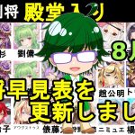 【放置少女副将特集】8月版みんなで作ろう視聴者参加型副将評価早見表！【デフ】