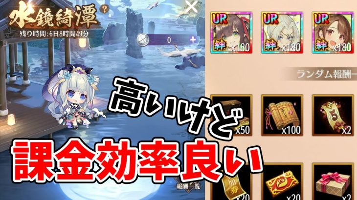 【放置少女】水鏡先生課金イベントは課金効率かなり良いです。高いけど。