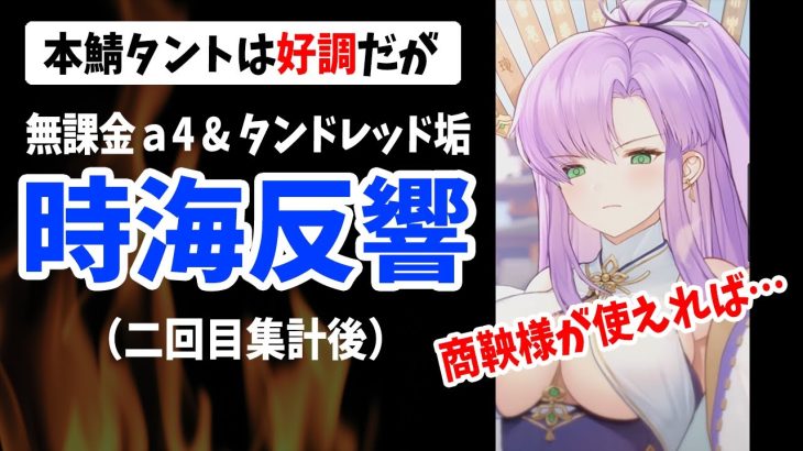 【放置少女】無課金a4&タンドレッドの時海反響（二回目集計結果）