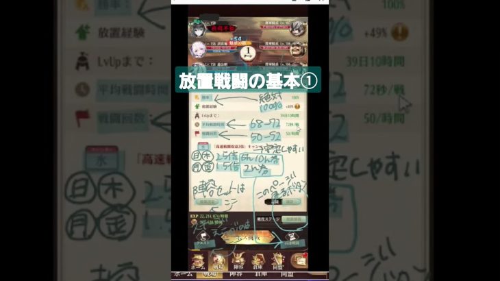 効率のいい放置戦闘の統計📈 #牛飲馬食少女 #放置少女