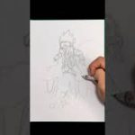 Sketching Vegeta from Dragon Ball Z/ドラゴンボールのベジータ描いてみた #shorts