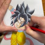 ドラゴンボール　スーパーサイヤ人4 悟空　描いてみた　DRAGON BALL SS4 Son Goku drawing