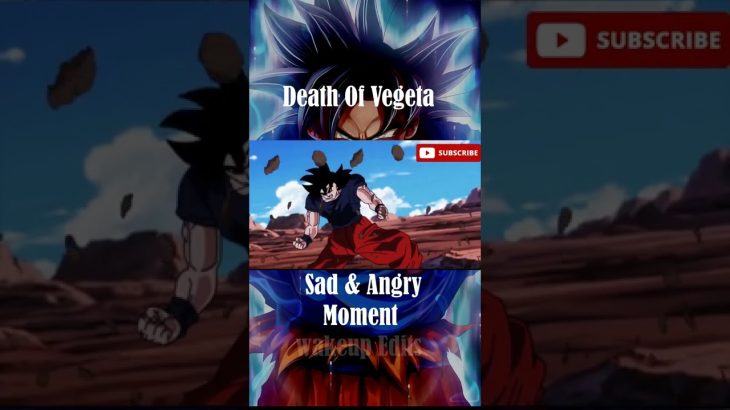 Goku Becames Angry 😡😡On Death Of Vegeta😥😥😞 #shorts #animation
