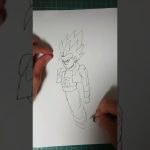 (ドラゴンボール)超ゴジータ描いてみた！！#shorts