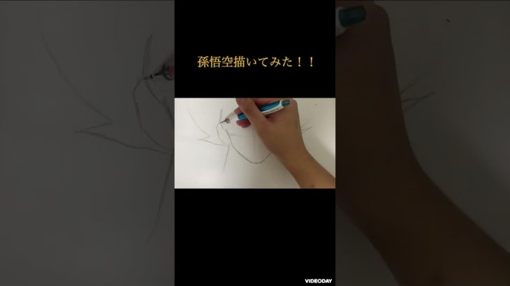 【ドラゴンボールZ】孫悟空描いてみた‼︎ （Painting amateur drew Goku.）【DRAGONBALL】#shorts #picture #dragonball