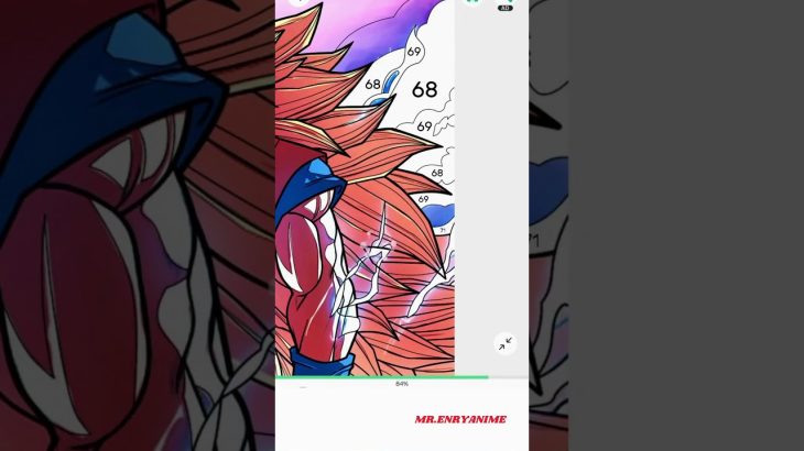 Super Saiyan 3 Goku to color part 9 #孫悟空最強 #GokuSuperSaiyanChallenge
