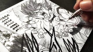 Drawing a Manga page | Dragon Ball Super |ドラゴンボール 超 （ スーパー ）