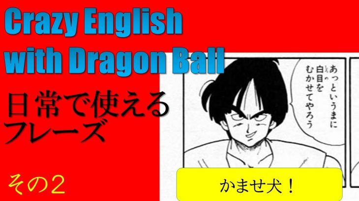 漫画から学ぶ狂った日常フレーズ：ドラゴンボール：ヤムチャ：Crazy English with DragonBall