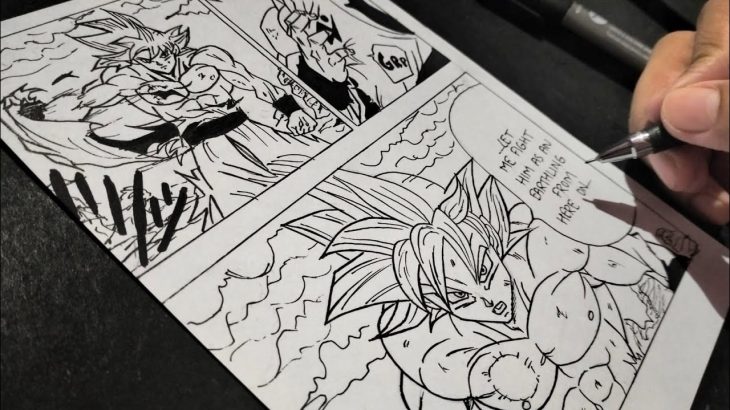Drawing a Manga Page | Dragon Ball Super | ドラゴンボール 超 スーパー |  Goku vs Moro | Akira Toriyama
