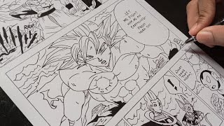 Drawing a Manga page | Dragon Ball Super |ドラゴンボール 超 （ スーパー ）Akira Toriyama