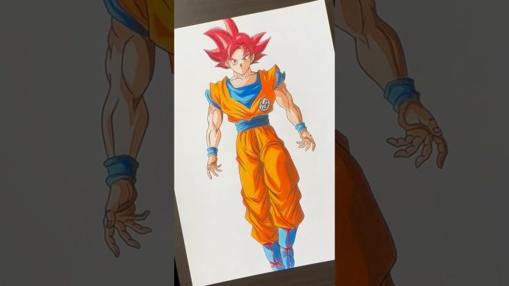 【ドラゴンボール】過去に描いた絵に色を塗ってみた‼️#shorts