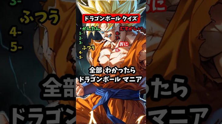 ドラゴンボールクイズ！このキャラクターの名前は？#ドラゴンボール #アニメ #アニメクイズ #クイズ