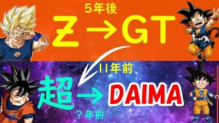 悟空ループ説(転生)ドラゴンボール超(?年前)→DAIMAをわかりやすくキミに解説する動画「悟空は全シリーズ同じ悟空で永遠を生きる」実は神龍と融合した力！?