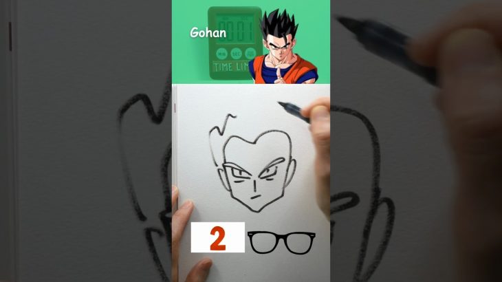 I Draw Gohan in 10 Seconds!