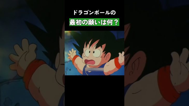 ドラゴンボールの最初の願いは何？ #ドラゴンボール #dragonball