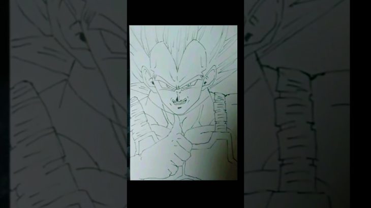 【ドラゴンボール】超ベジータ一発描きで描いてみた！！#ドラゴンボール #超ベジータ#一発描き #描いてみた