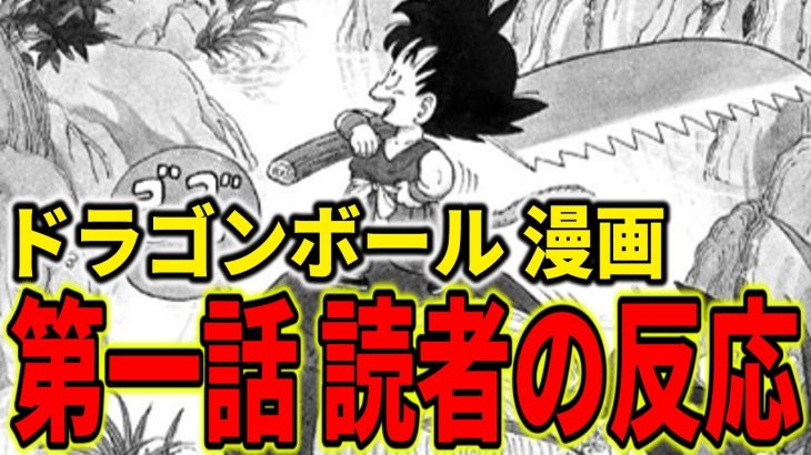 【ドラゴンボール】漫画 第1話に対する読者の反応集【DRAGON BALL】