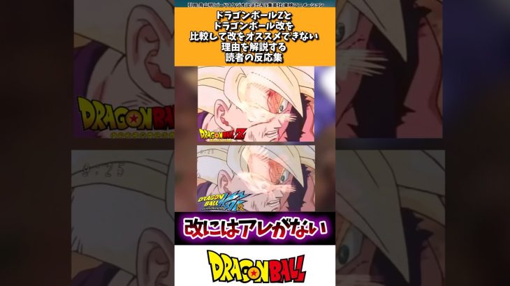 ドラゴンボールZとドラゴンボール改を比較して改をオススメできない理由を解説する読者の反応集