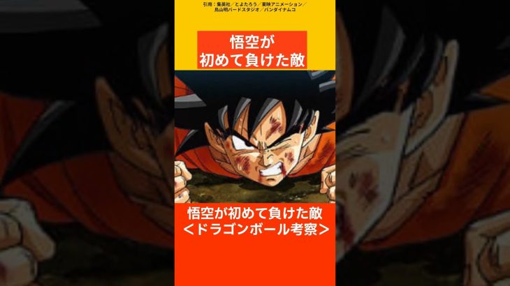 【ドラゴンボール考察】悟空が初めて負けた敵