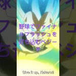 野球でファイナルフラッシュを孫悟空に打ち込むベジータ【ドラゴンボール超】