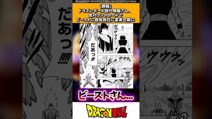 【朗報】ドラゴンボール超の悟飯さん、気のコントロールでビーストに自由自在に返信可能に