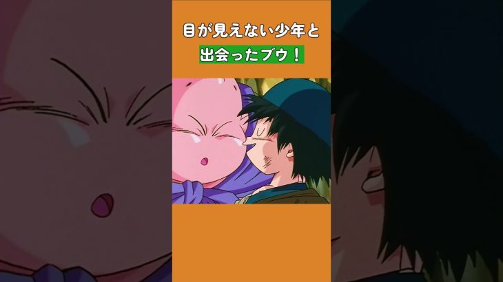 目が見えない少年と出会ったブウ！ #ドラゴンボール #ゴジータ