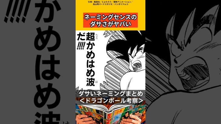 【ドラゴンボール考察】ドラゴンボールのダサいネーミングセンスをまとめてみた