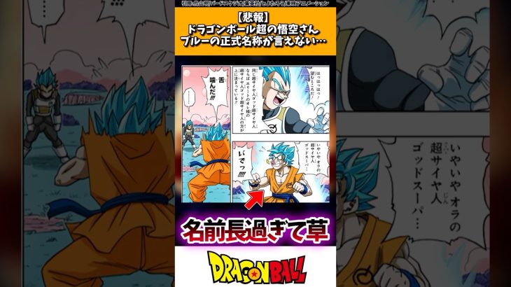 【悲報】ドラゴンボール超の悟空さん、ブルーの正式名称が言えない