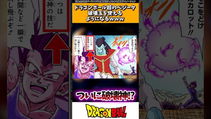 ドラゴンボール超のベジータ、破壊玉を使えるようになるwww