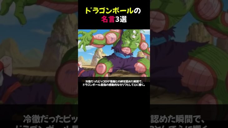 ドラゴンボールの名言3選 #ドラゴンボール #アニメ名言 #悟空