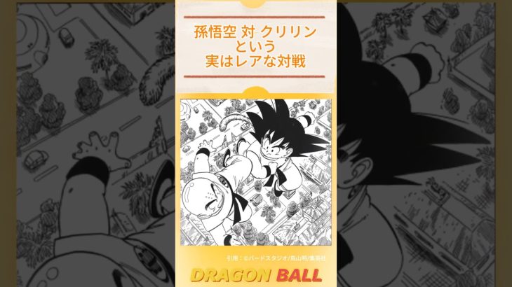 孫悟空対クリリンという実はレアな対戦【ドラゴンボール】【DRAGON BALL】