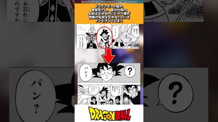 ドラゴンボール超の孫悟空さん、自分の孫の名前は忘れるのにビルス様が悟飯の名前を忘れることにはドン引きしてしまう