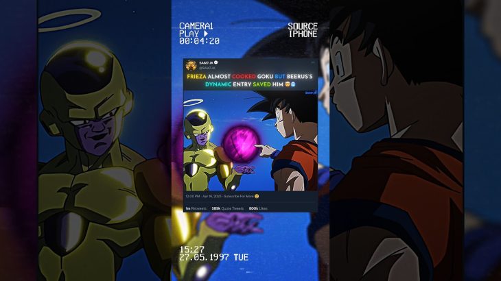 Beerus Dynamic Entrance 🤯🥶 #dragonball #dbs #goku #shorts #amv