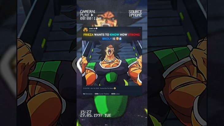 Frieza Wants To Know How Strong Broly Is 🤯🥶 #dragonball #dbs #goku #broly #shorts #amv