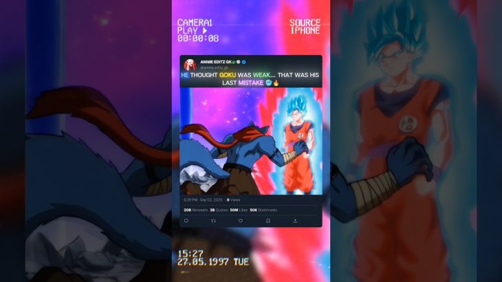 Goku Got Serious 🥶🔥 #dragonball #dbs #goku #shorts