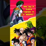 How tall is Zarbon compared to Z warriors? 🤨 #shorts