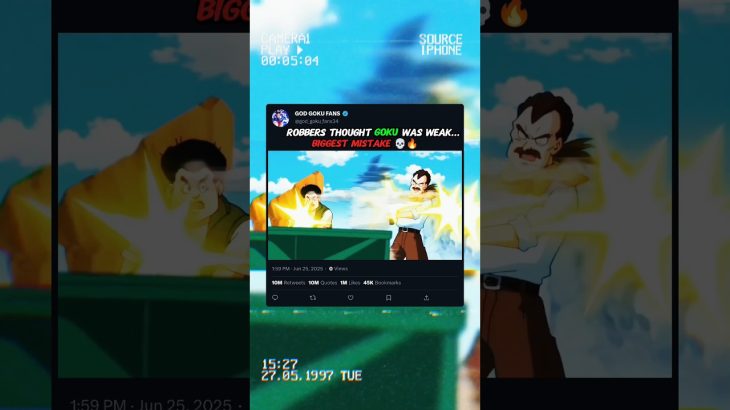 Robbers Thought Goku Was Weak… Biggest Mistake 💀🔥 #dragonball #dbs #goku #shorts #viral