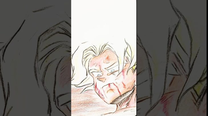 SSJ Goku drawing #shorts #art #anime #sketch #dragonball #drawing