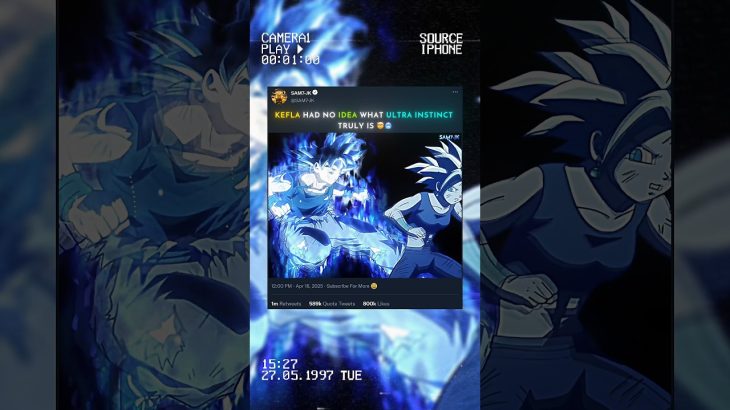 🤯 Ultra Instinct Create Fears Atmosphere… Goku Vs Kefla 🥶🗿 #dragonball #goku #shorts