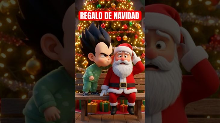 😱VEGETA le miente a SANTA😱 #goku  #cartoon  #dibujos   #dragonball