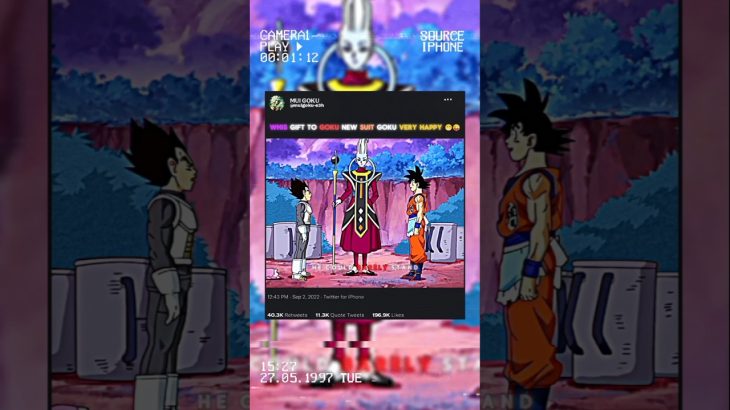 When whis Gifts a New Suit to Goku 🤯🥶 #dragonball #dbs #goku #whis #shorts #amv
