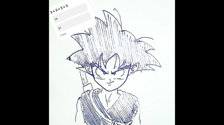 dibujando a goku chiquito #goku #anime #dragonball #shorts